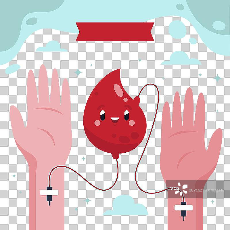 扁平化世界献血者日图片素材