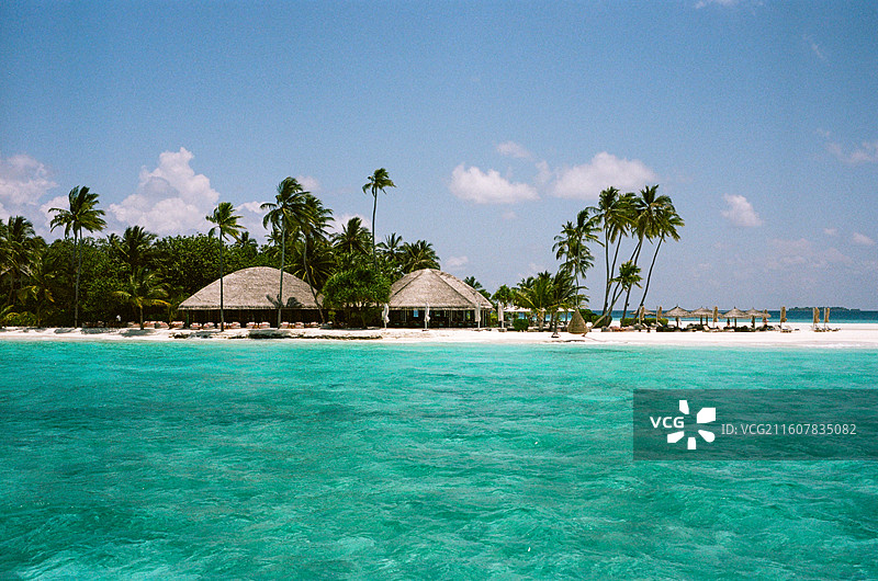 马尔代夫的沙滩与海图片素材