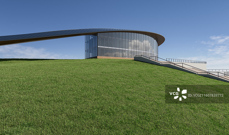 坡地草坪_绿色建筑_美术馆图片素材