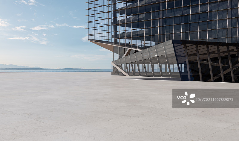 城市广场_玻璃幕墙_建筑空间图片素材