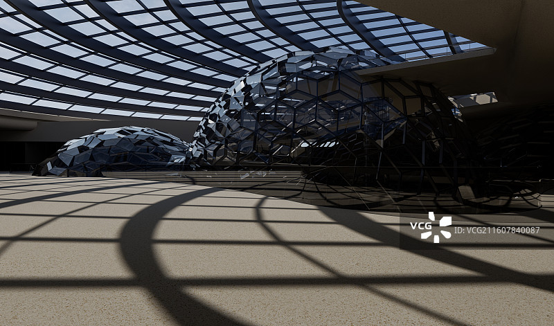 城市广场_玻璃幕墙_建筑空间图片素材