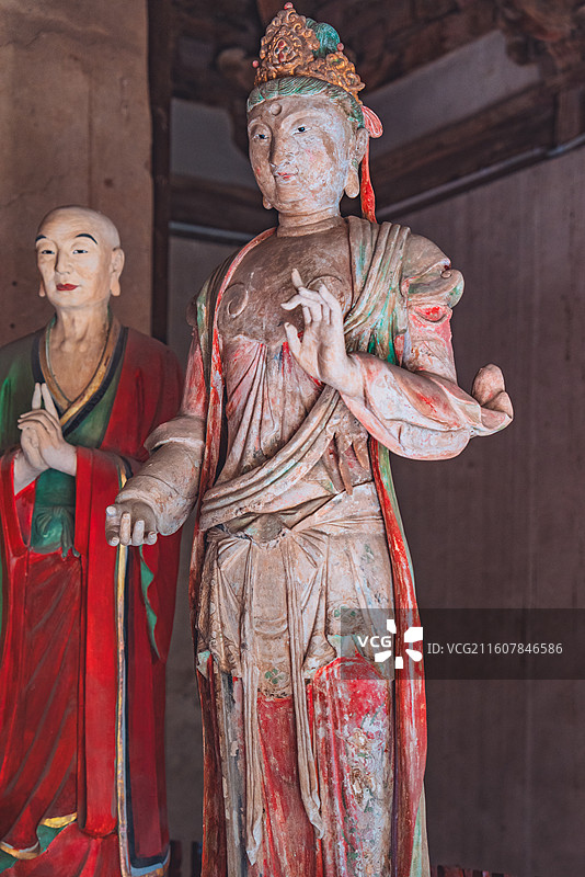 山西新绛县白台寺彩塑图片素材