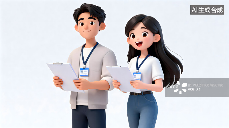 【AI数字艺术】年轻的职场男女图片素材