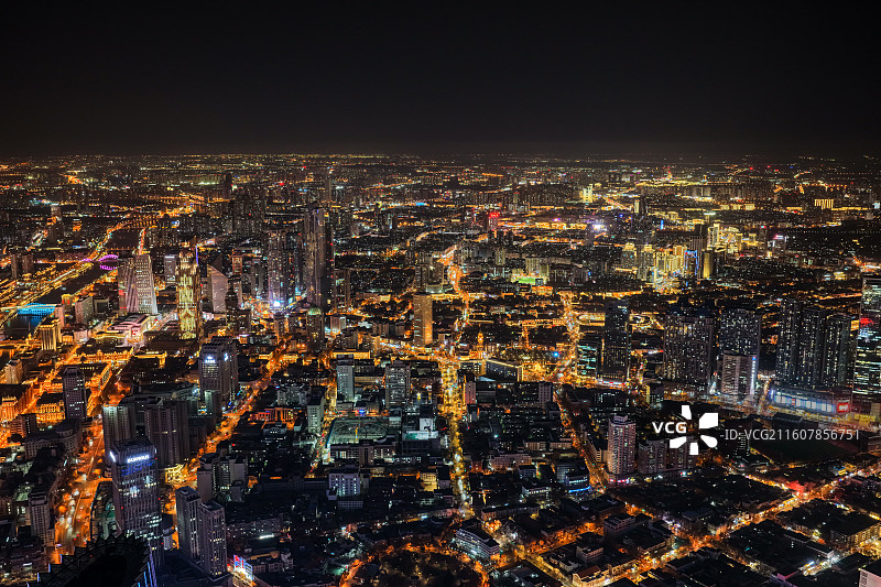 天津航拍城市天际线图片素材