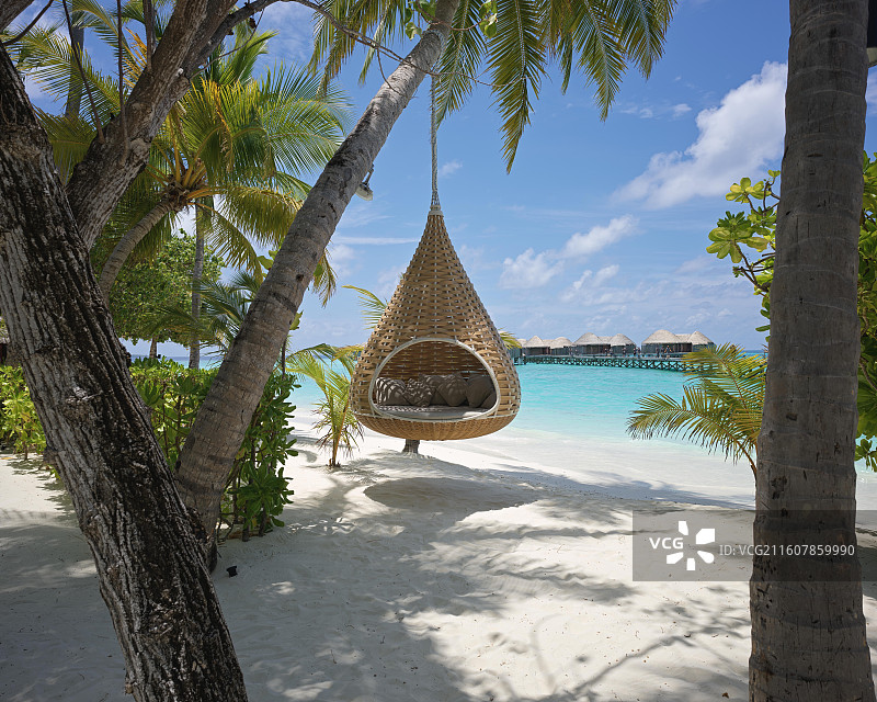 马尔代夫的沙滩与海图片素材