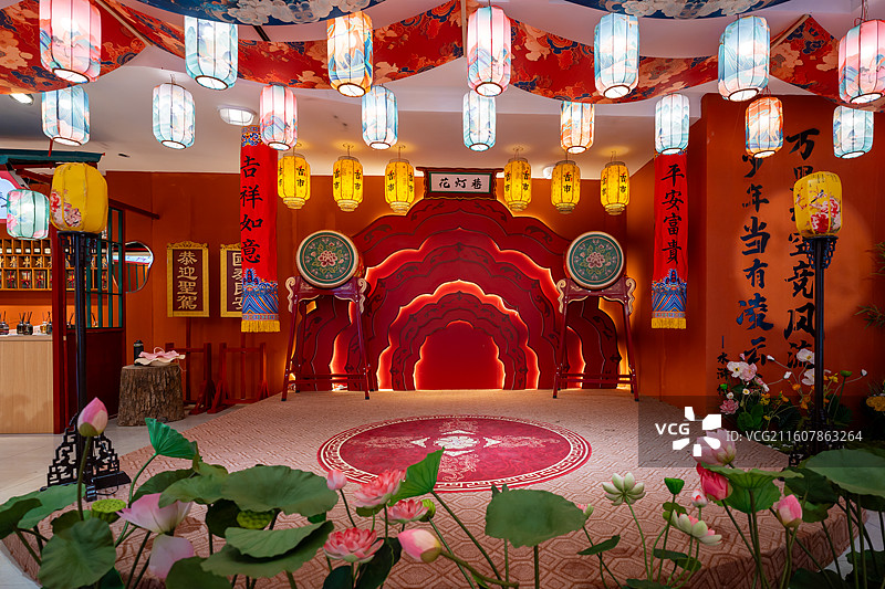 云南大理古城花灯图片素材