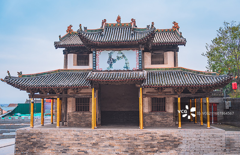 山西新绛县绛州署景区三楼、城隍庙图片素材