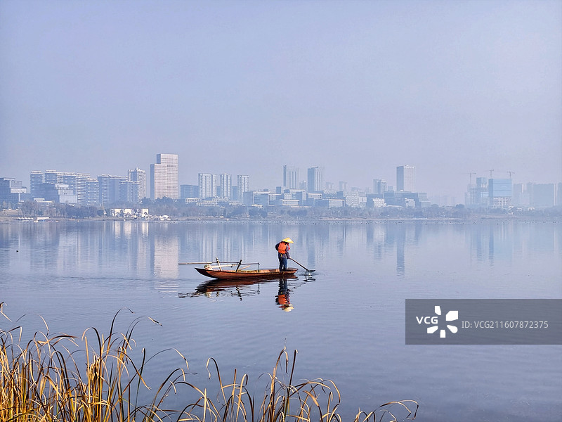 成都天府新区兴隆湖国家湿地公园秋天图片素材
