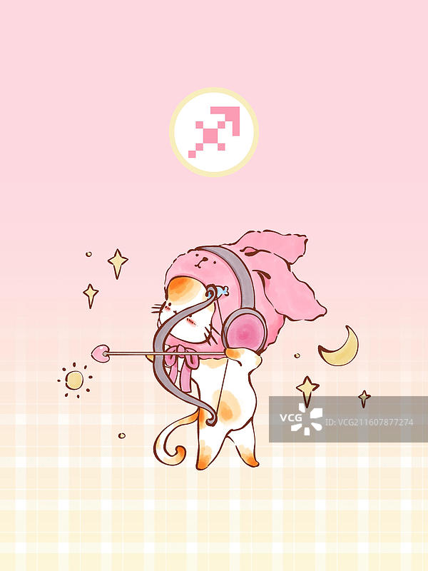 可爱卡通十二星座插画组图套图合集图片素材