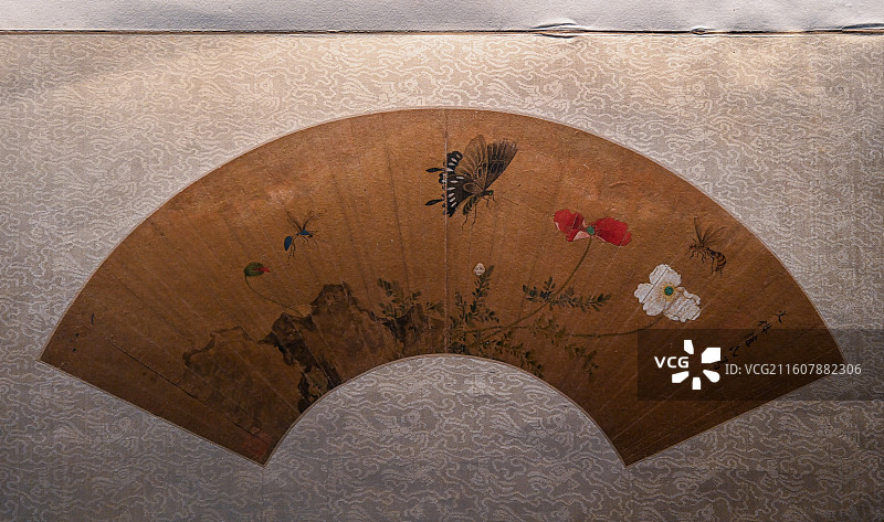 广东广州艺术博物馆展出的文徵明家族书画文物图片素材