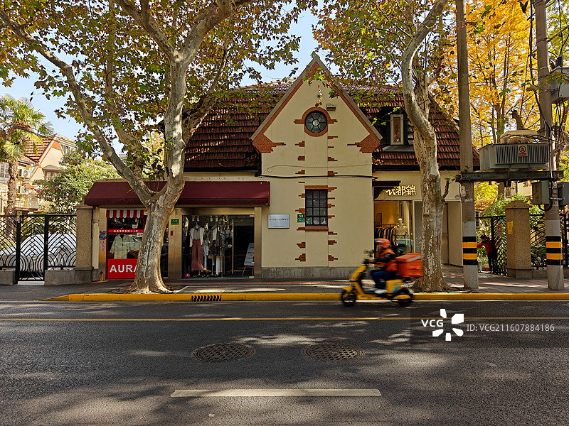 冬日的陕西南路-上海图片素材