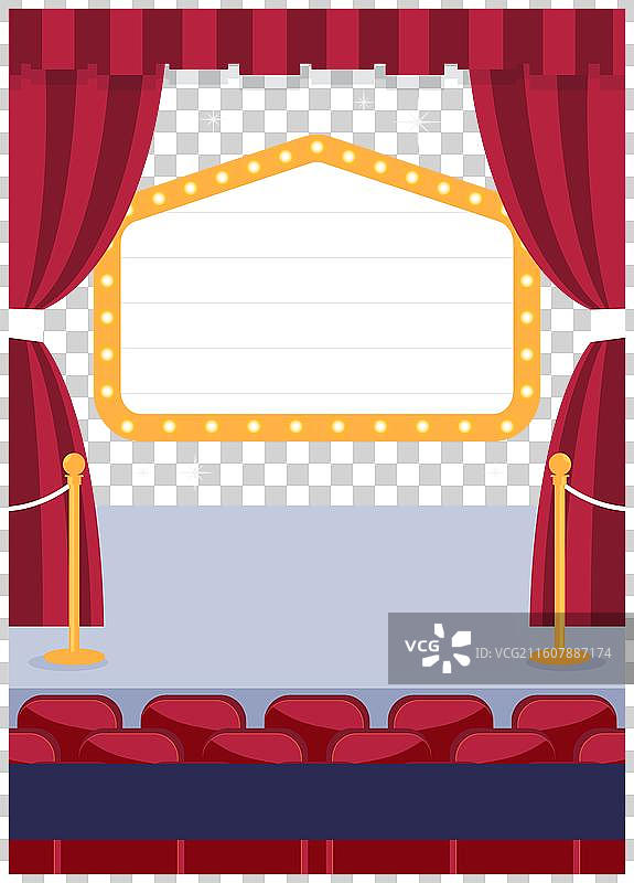 手绘电影首映海报模板图片素材