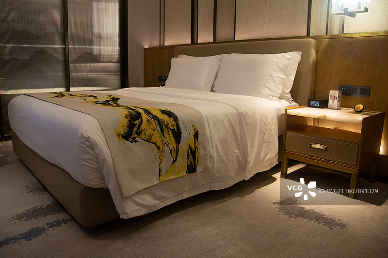 星级酒店大床房图片素材