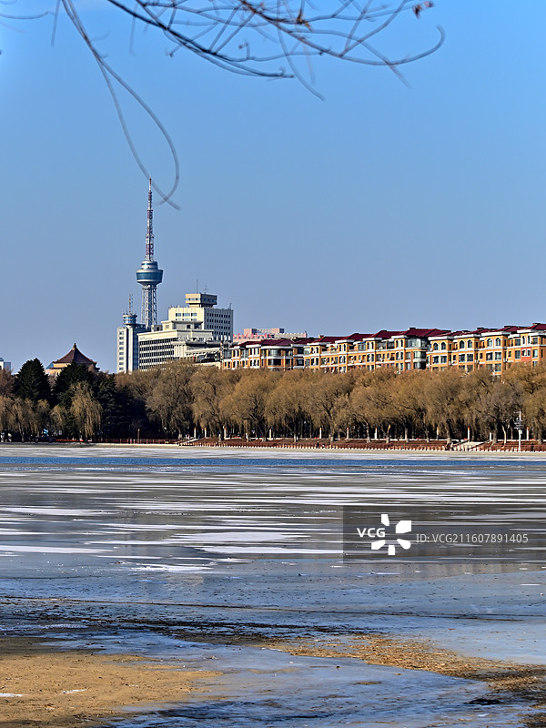 长春南湖公园的冬天景色图片素材