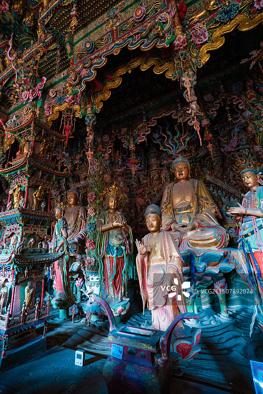 山西临汾隰县小西天悬塑图片素材