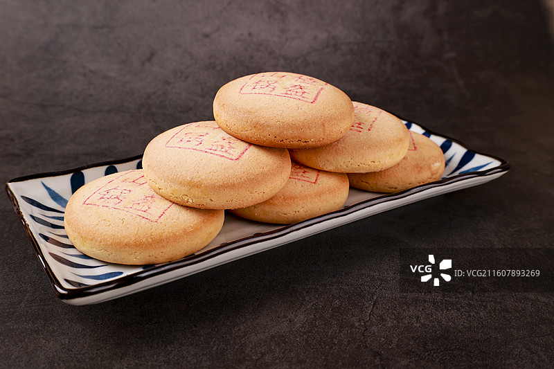 北京稻香村山楂锅盔 中国传统美食点心图片素材