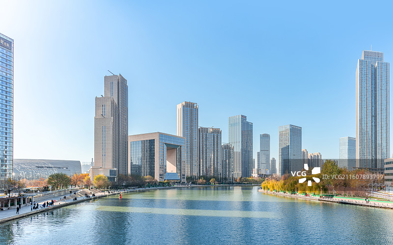 中国天津海河津门现代建筑图片素材