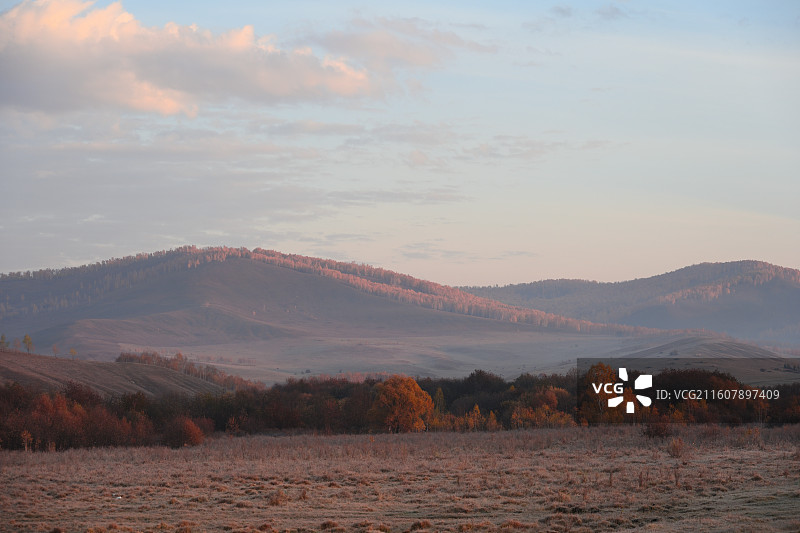 内蒙古恩和小镇的秋天图片素材