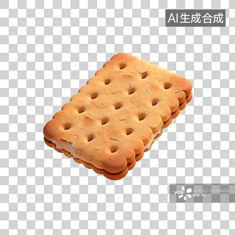 【AI数字艺术】3D渲染，饼干，零食，派对，下午茶美食，促销，免抠元素图片素材