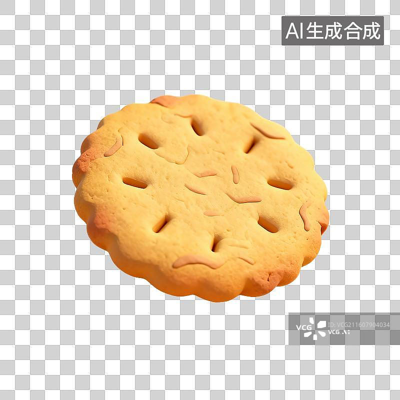【AI数字艺术】3D渲染，饼干，零食，派对，下午茶美食，促销，免抠元素图片素材