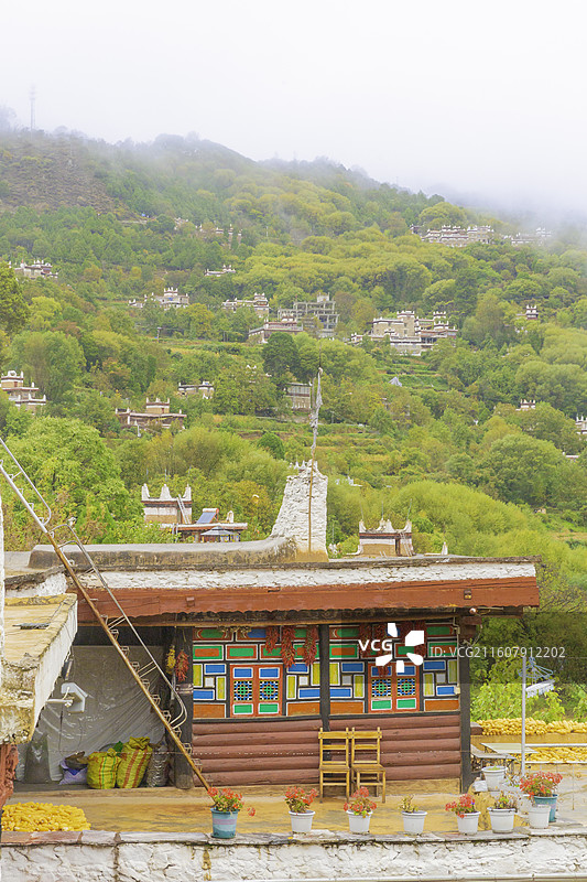 四川省甘孜州，丹巴县甲居藏寨，中国最美乡村，国家4A级景区图片素材