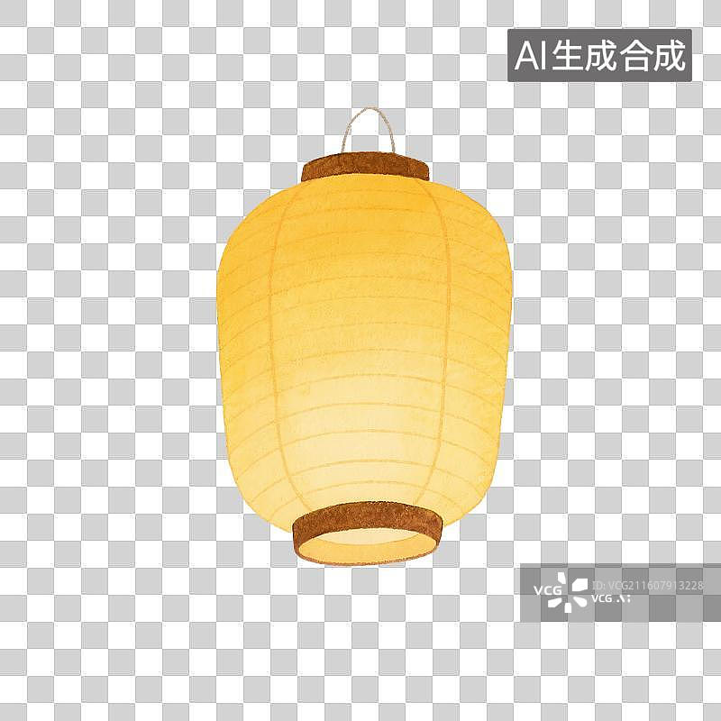 【AI数字艺术】国风手绘插画，传统纸灯笼，孔明灯，灯笼，天灯，春节，新年，中秋节灯会，元宵节庙会，中元节，免抠元素图片素材