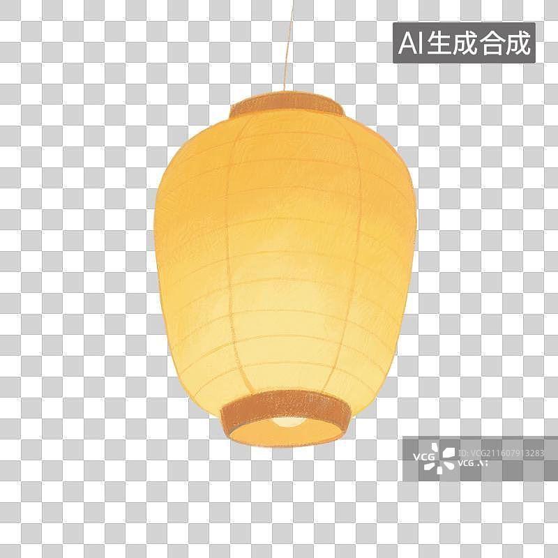 【AI数字艺术】国风手绘插画，传统纸灯笼，孔明灯，灯笼，天灯，春节，新年，中秋节灯会，元宵节庙会，中元节，免抠元素图片素材
