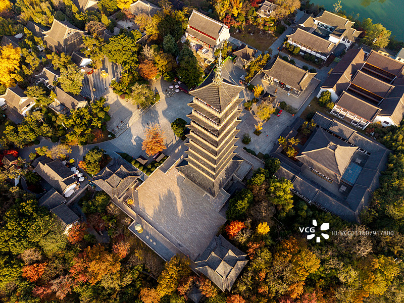 扬州大明寺栖灵塔秋图片素材