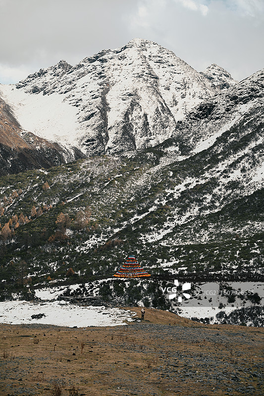 四川阿坝银厂沟图片素材