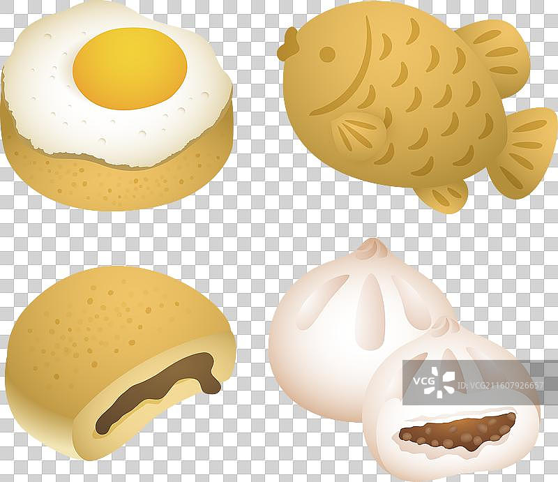 渐变韩式街头小吃元素集合图片素材