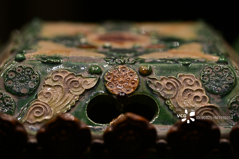 河南省博物馆 北宋三彩舍利匣图片素材