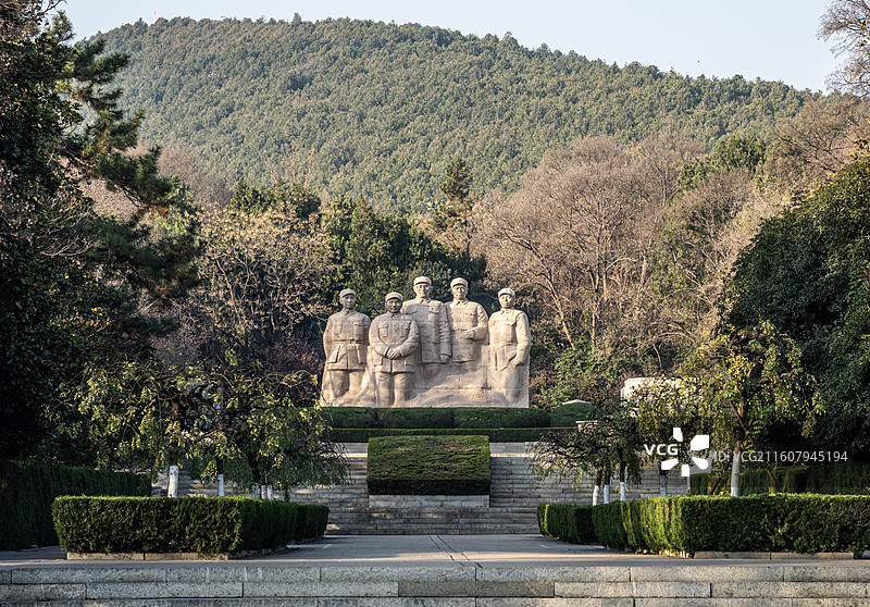淮海战役总前委群雕图片素材