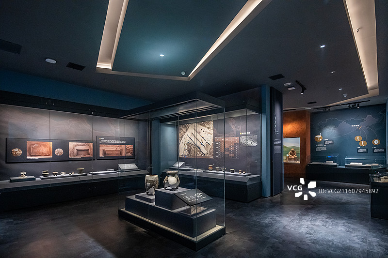 陕西省榆林市神木石峁博物馆展厅图片素材
