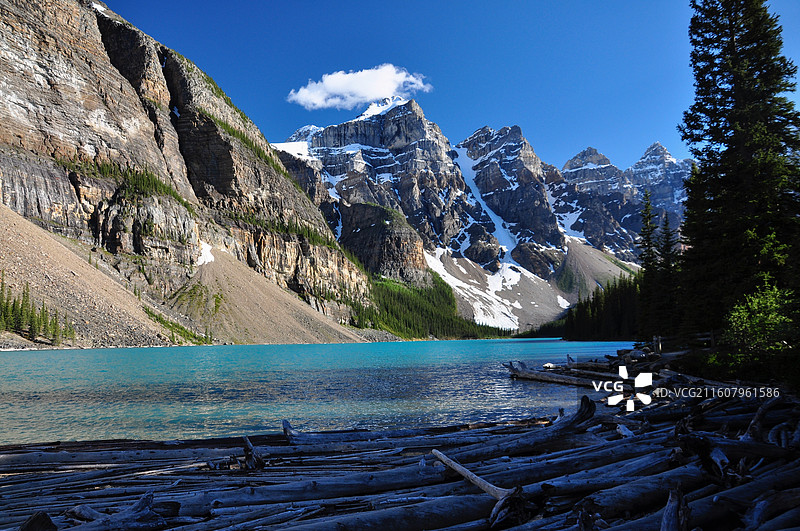 加拿大蓝色珍珠路易斯湖图片素材