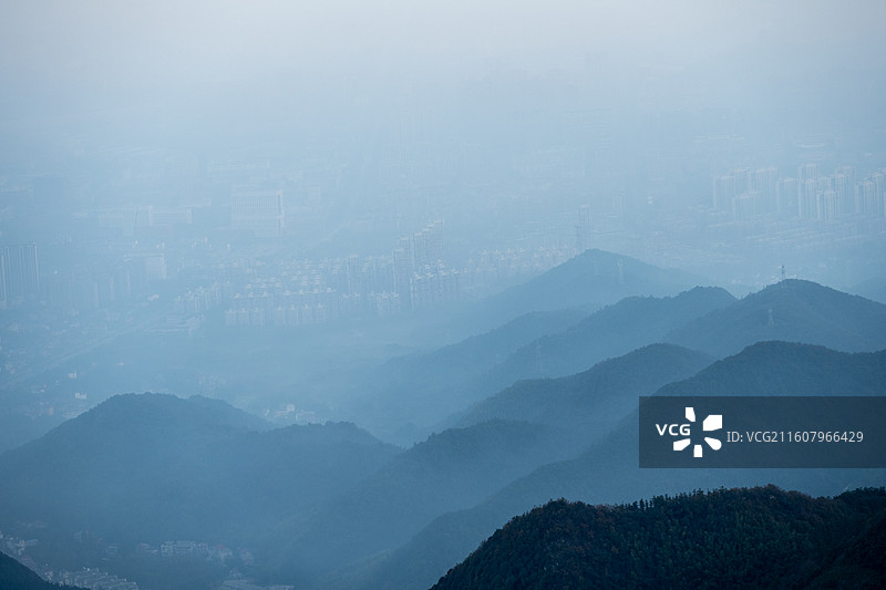 江西庐山小天池日出 庐山日出 庐山秋景图片素材