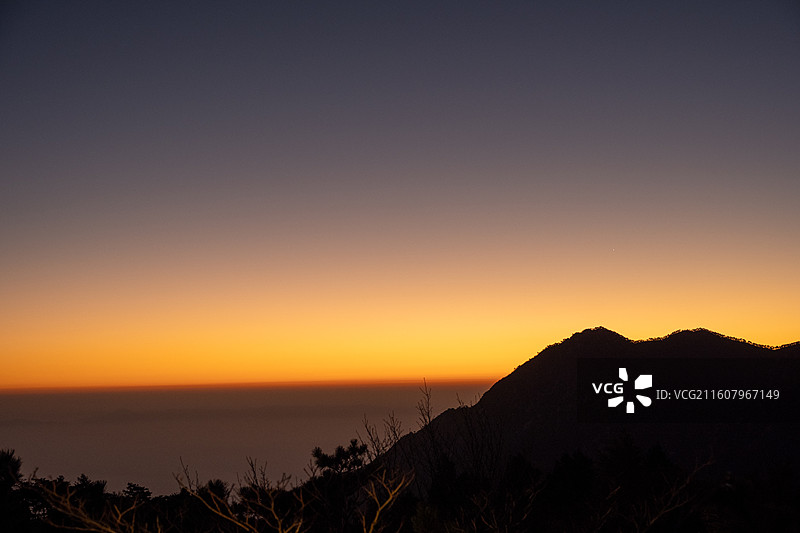 江西庐山小天池日出 庐山日出 庐山秋景图片素材