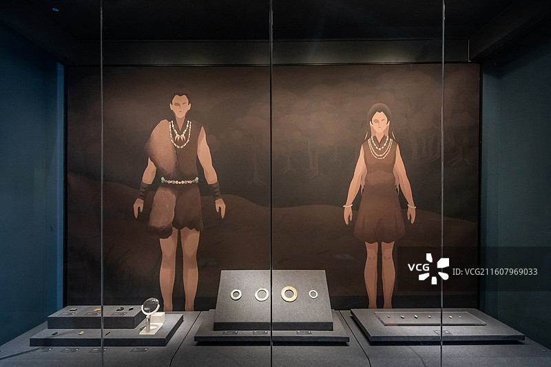 陕西省榆林市神木石峁博物馆展厅图片素材