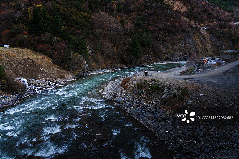 梭磨河谷的冬天图片素材