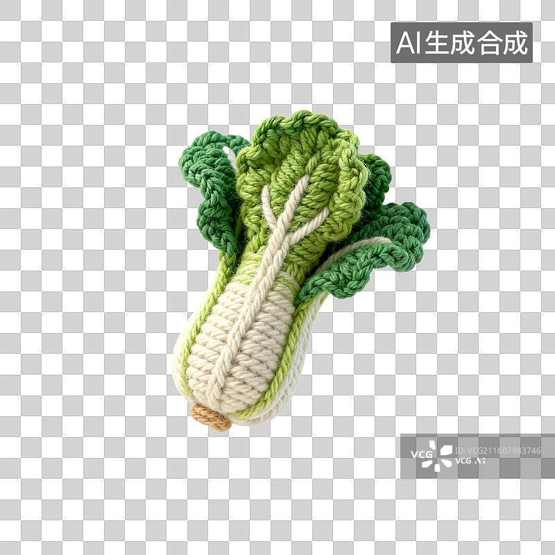 【AI数字艺术】钩针编织的白菜图片素材