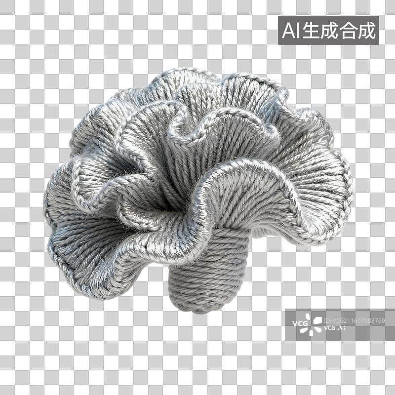 【AI数字艺术】针织毛线平菇图片素材