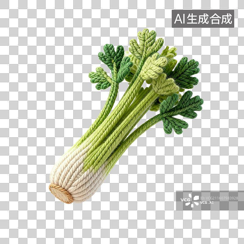 【AI数字艺术】手工针织的芹菜图片素材