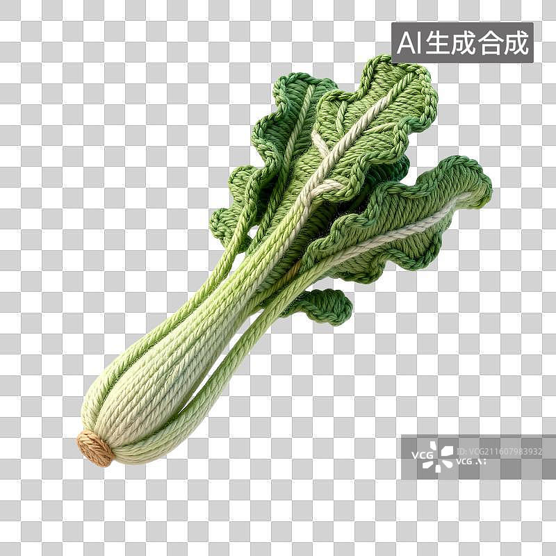 【AI数字艺术】手工钩织的白菜模型图片素材