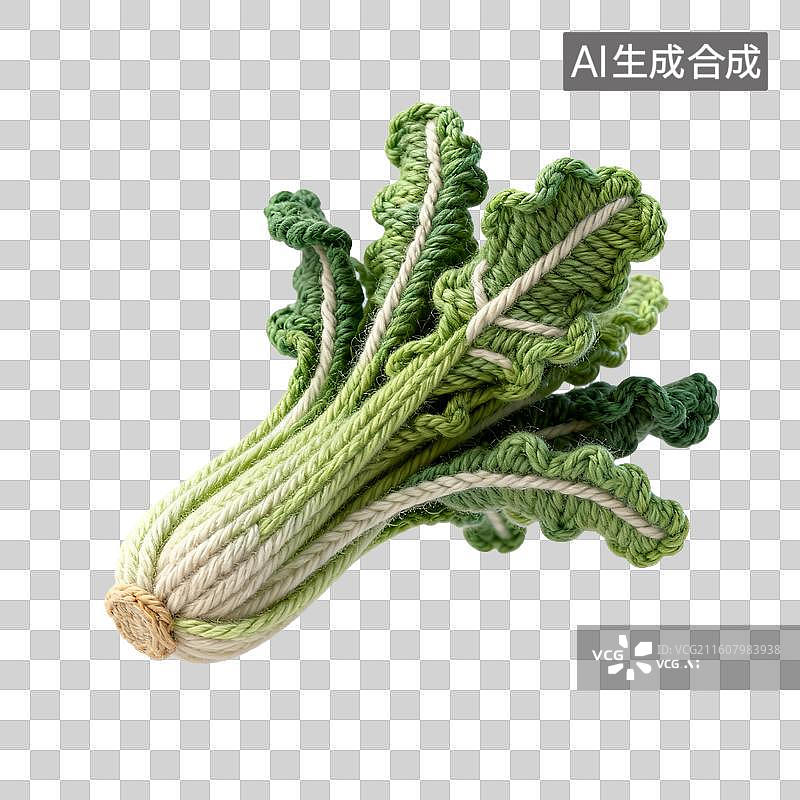 【AI数字艺术】手工钩织的白菜模型图片素材