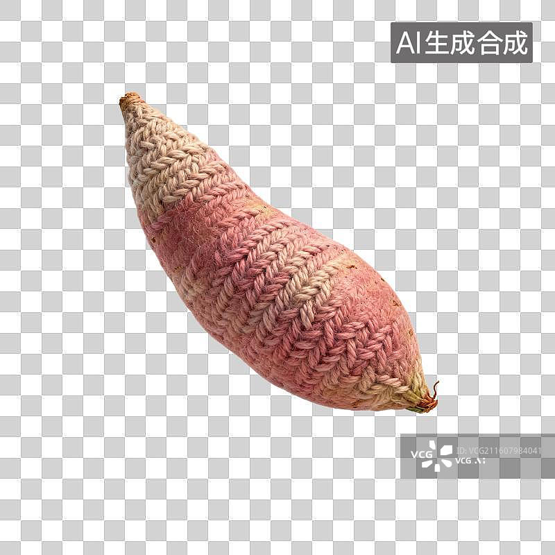 【AI数字艺术】针织的粉色红薯图片素材