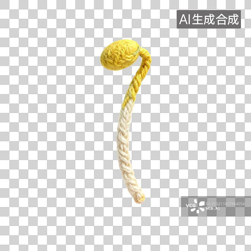 【AI数字艺术】近距离展示钩织的豆芽图片素材