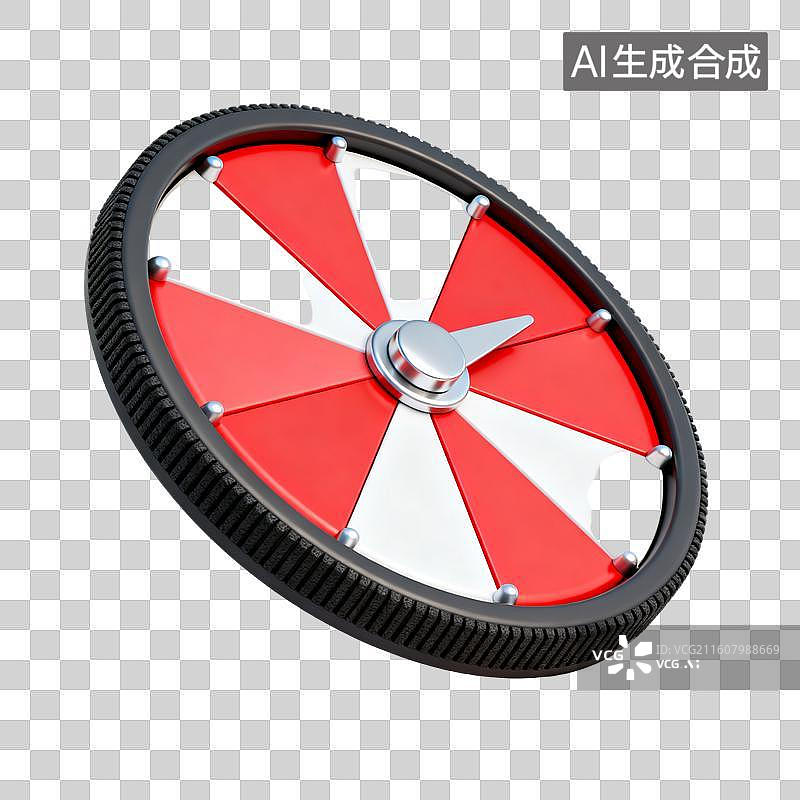【AI数字艺术】免抠元素-红白相间的转盘图片素材