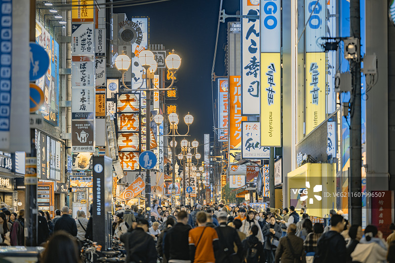 大阪心斋桥夜景图片素材