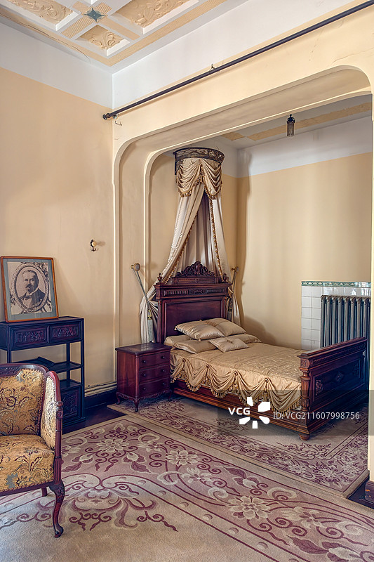 青岛德国总督府邸旧址博物馆 室内 卧室图片素材