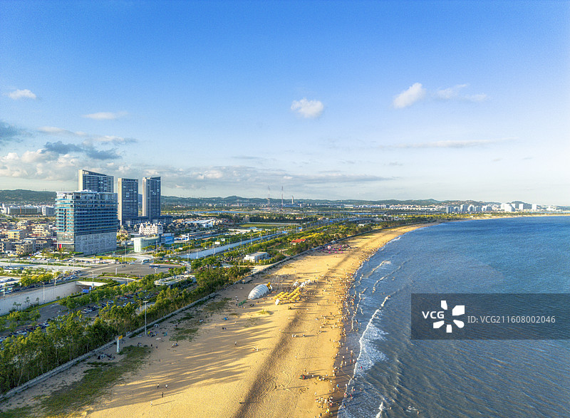 夏日的泉州惠安玉沙湾公园图片素材