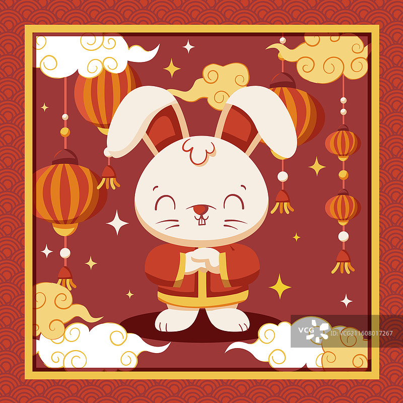 中国新年庆祝活动中的平面设计图片素材